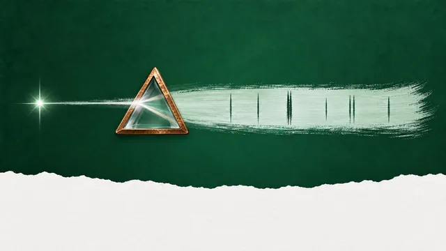 Course title image: a bronze prism on forest green, with a bright brushstroke running out of it